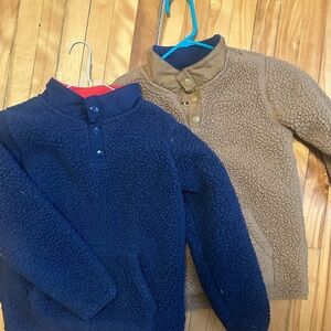 Carter’s Kids Navy and Brown Fleece Sweater Bundle Size 10A
